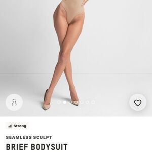 SKIMS Seamless Sculpt Brief Bodysuit in Clay